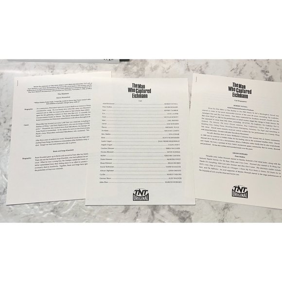 TNT TV Movie Press Kit The Man Who Captured Eichmann 1996 Robert Duvall - Picture 6 of 11